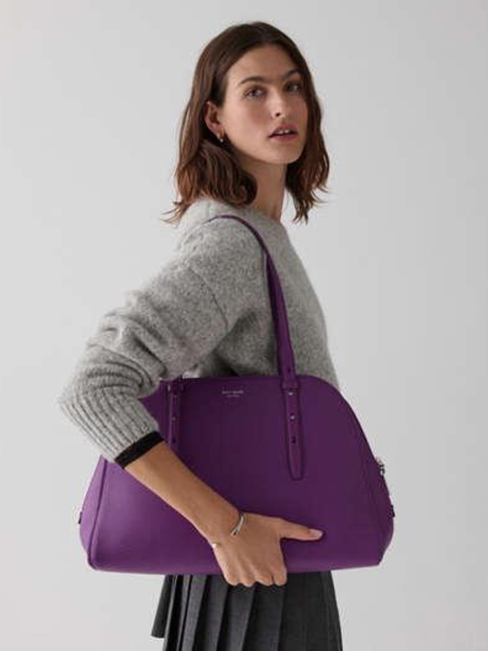 Kate Spade Purple Maise Carryall - Picture 2 of 11